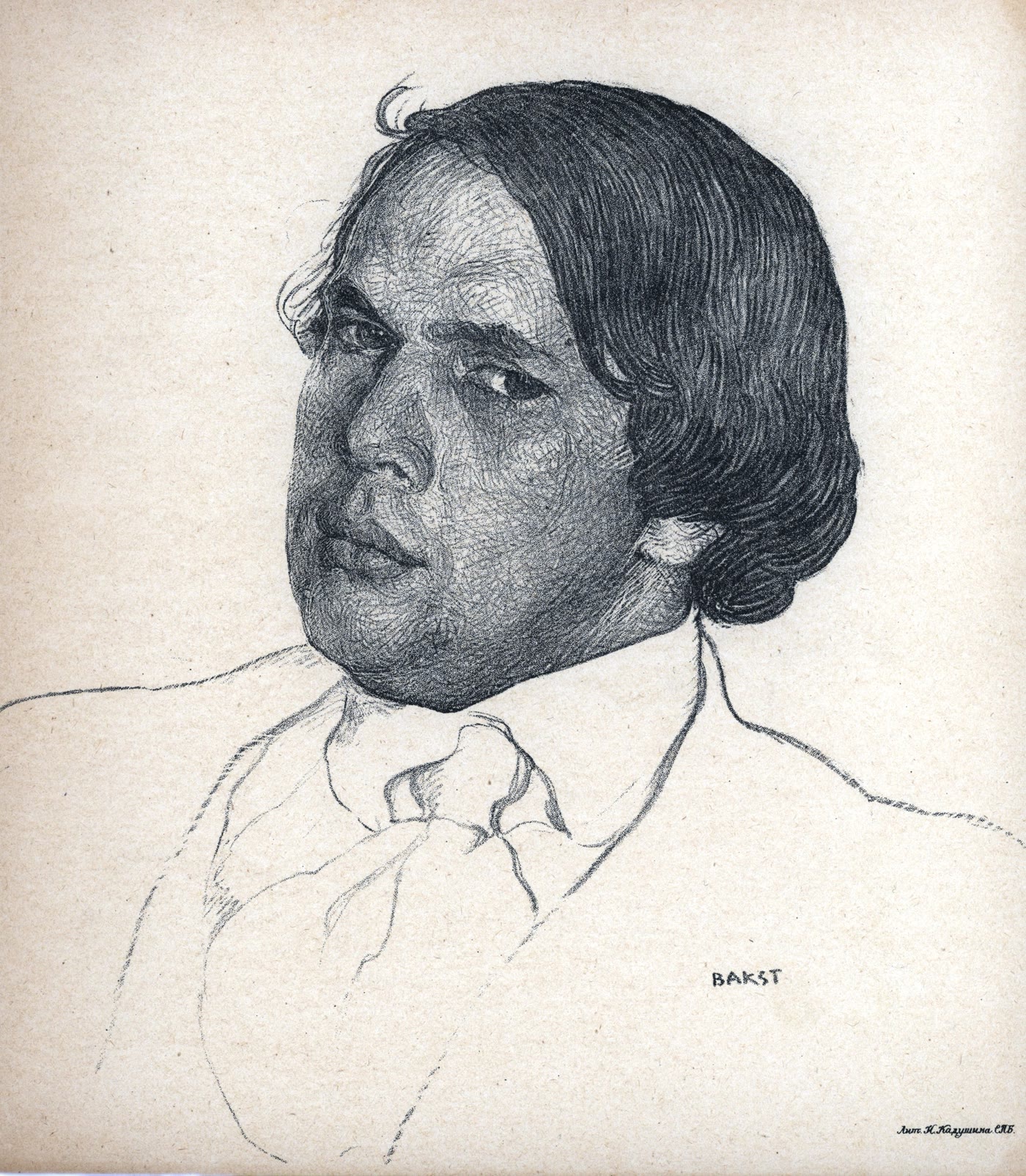 Léon Bakst'ın genç Aleksey Tolstoy portresi, 1907.