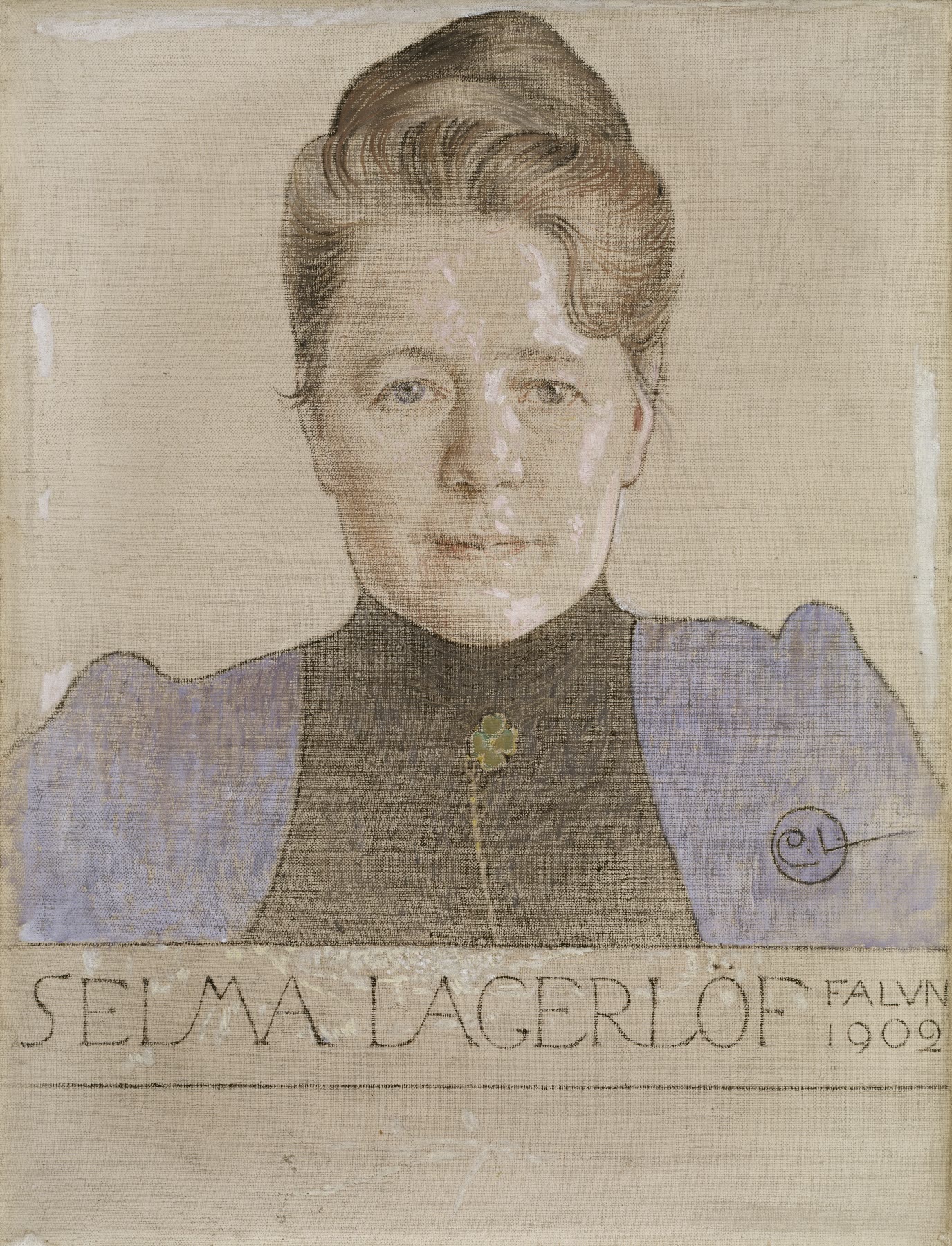 Carl Larsson'un Selma Lagerlöf portresi, Falun, 1902.